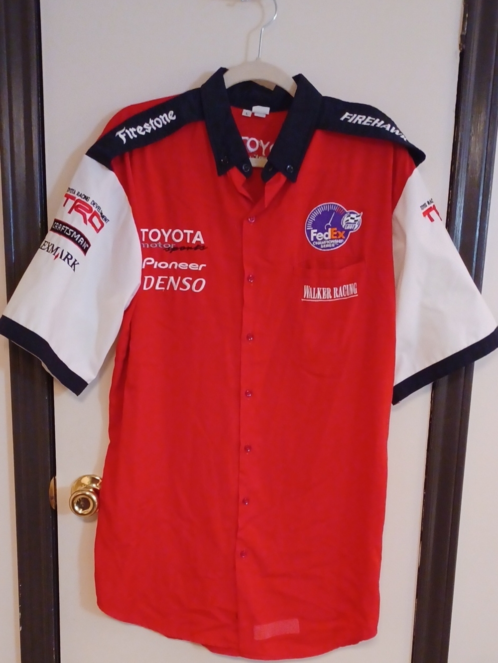 Men's Simpson Toyota Racing-Style Button-Down Shirt
